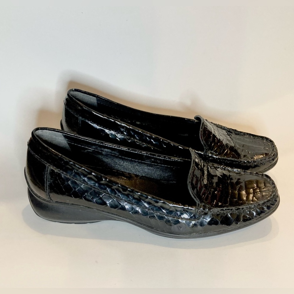 Geox Black Patent Loafers